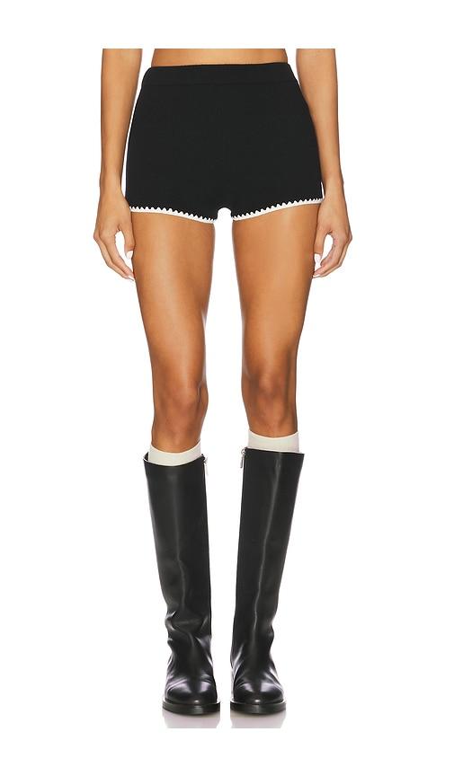 lovers and friends lillie knit short in black,white.