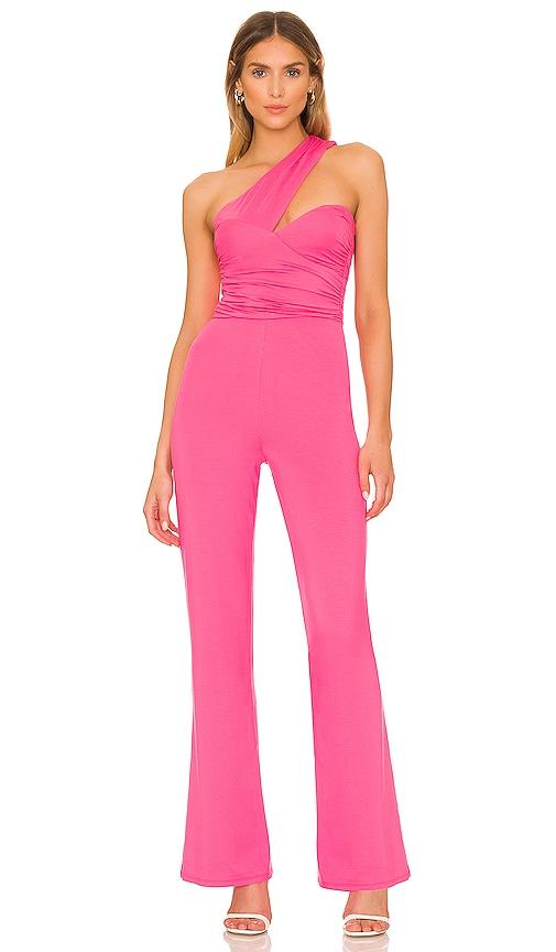 lovers and friends liv jumpsuit in fuchsia.