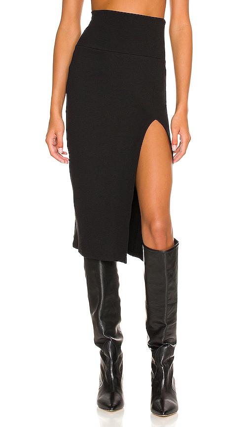 lovers and friends liv midi skirt in black.
