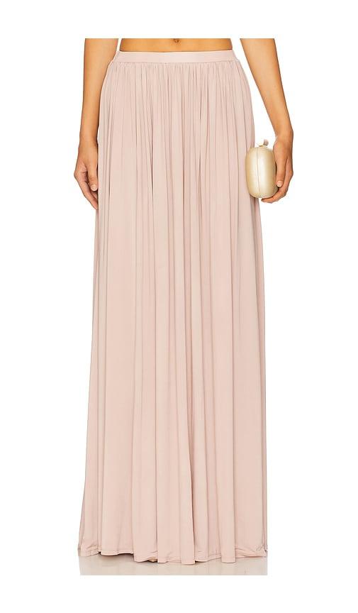 lovers and friends livvy maxi skirt in mauve.