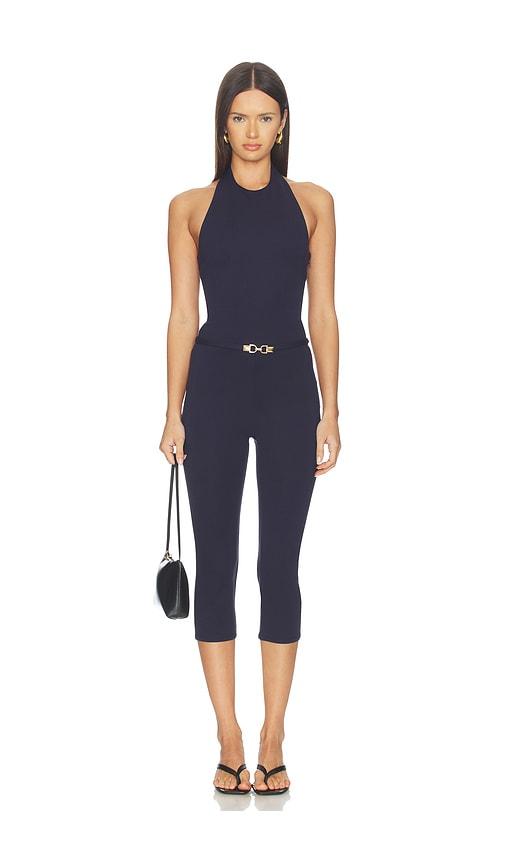 lovers and friends livy jumpsuit in navy.