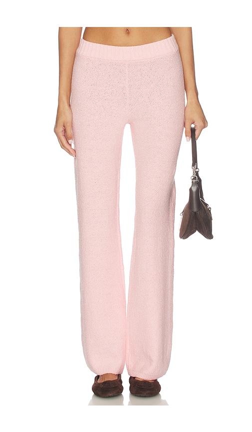 lovers and friends lora textured pant in pink.