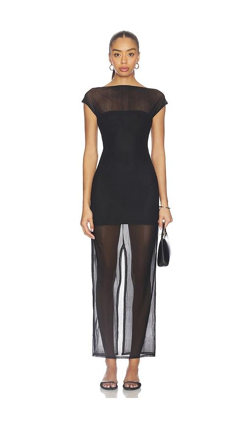 lovers and friends lorna maxi dress in black.