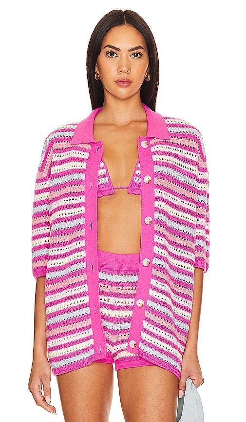 lovers and friends lucia cardigan in pink.