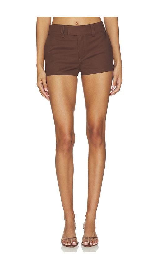 lovers and friends lucia mini short in brown.