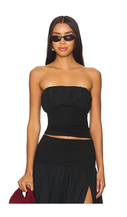 lovers and friends mac tube top in black.