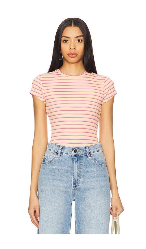 lovers and friends madelyn tee in coral.