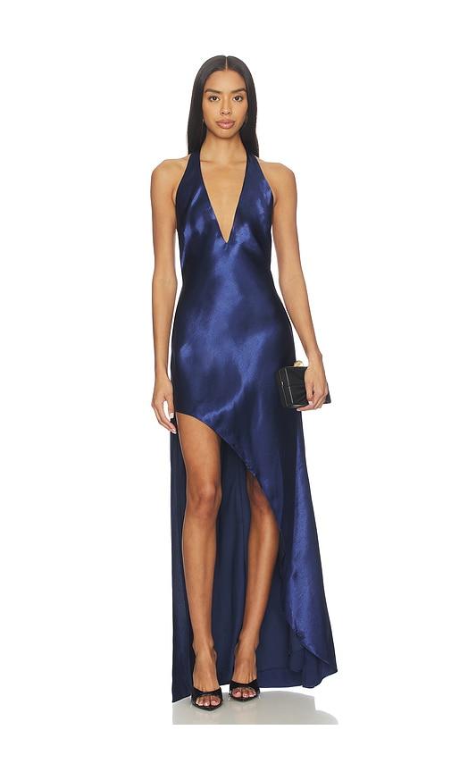 lovers and friends mairin gown in navy.