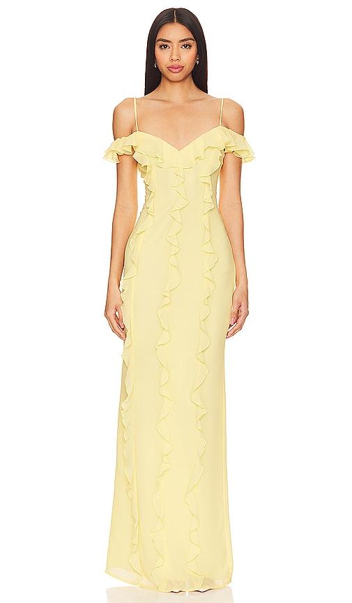 lovers and friends marisol gown in yellow.