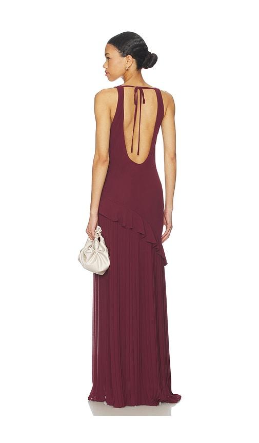 lovers and friends marleen gown in wine.