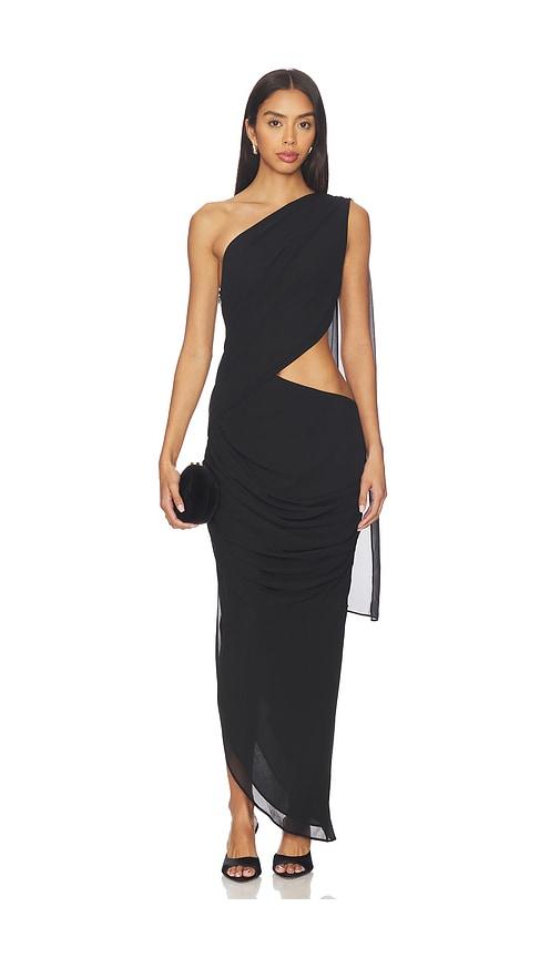 lovers and friends marleen maxi dress in black.