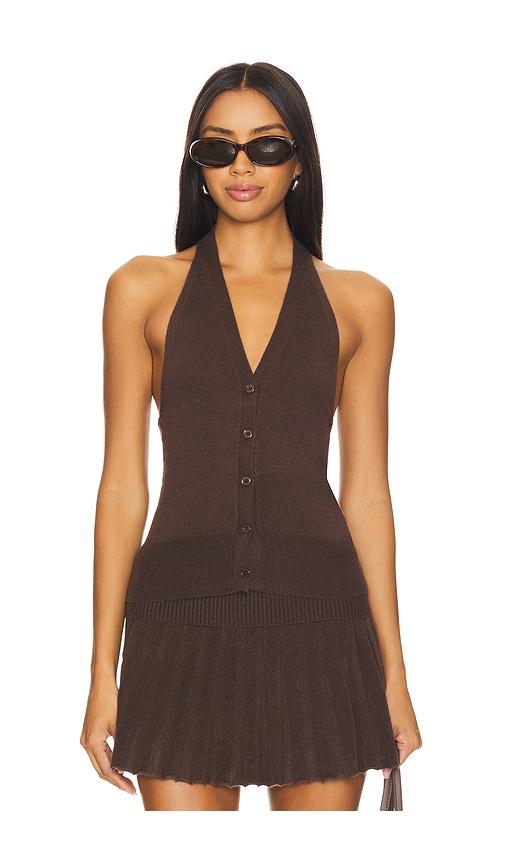 lovers and friends milana vest in brown.