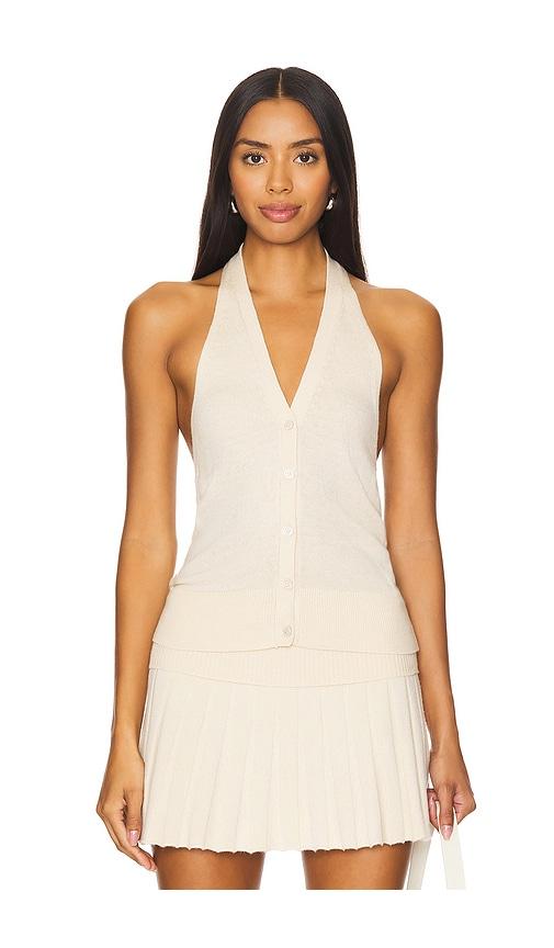 lovers and friends milana vest in cream.