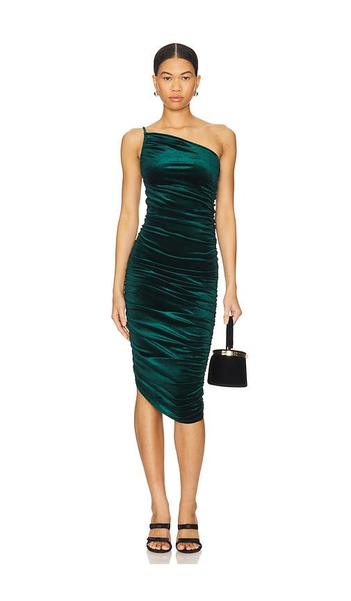 lovers and friends milwood midi dress in green.