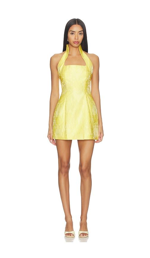 lovers and friends mollie mini dress in yellow.