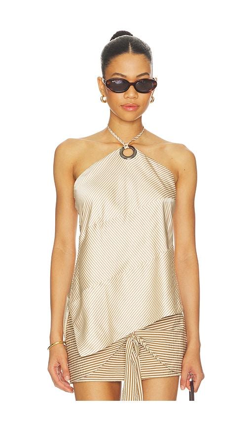 lovers and friends montse top in tan,brown.