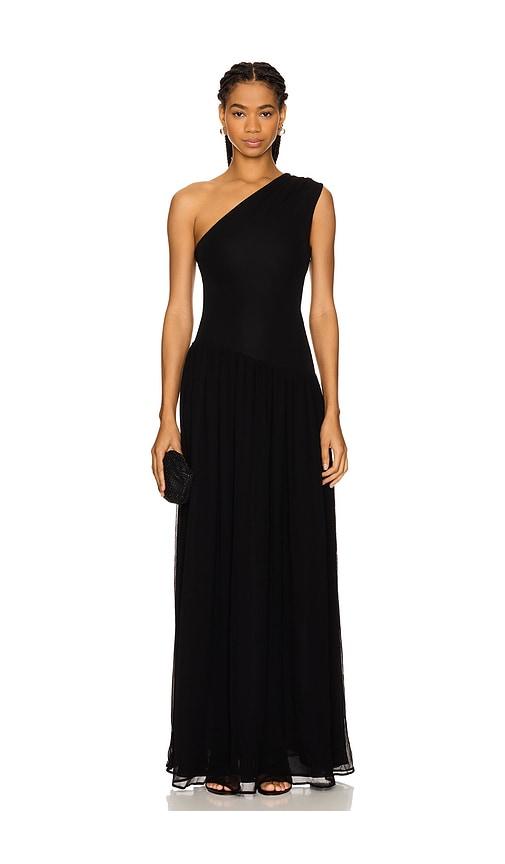lovers and friends morgan gown in black.