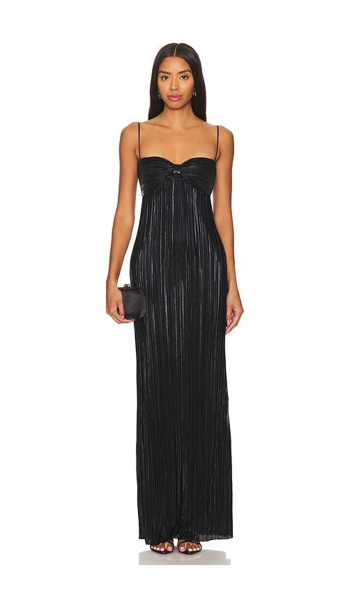 lovers and friends mya gown in black.