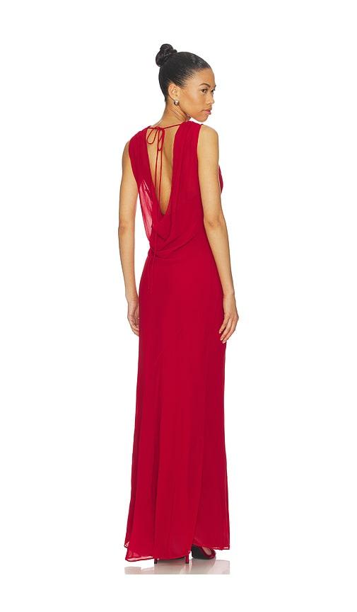 lovers and friends nadia maxi dress in red.