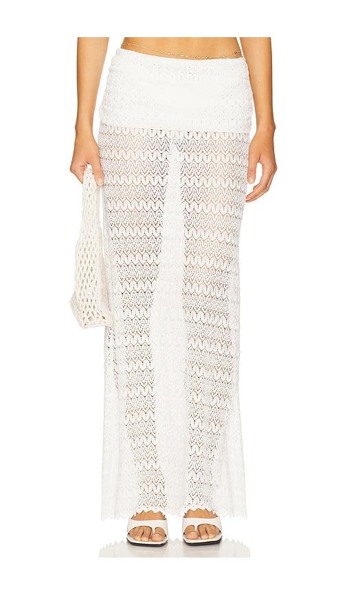 lovers and friends nadina maxi skirt in white.