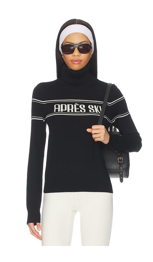 lovers and friends nell turtleneck sweater in black.