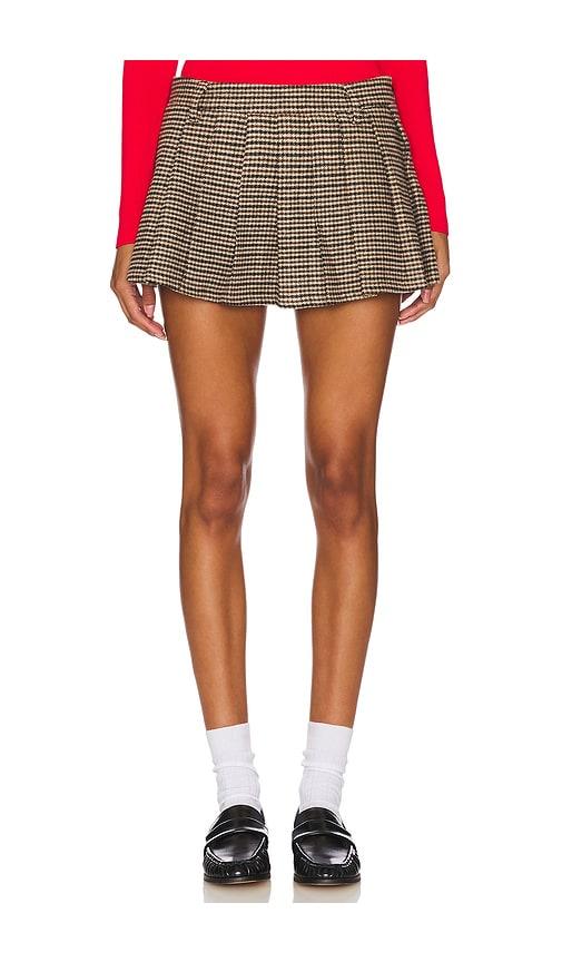 lovers and friends nicki skort in brown.