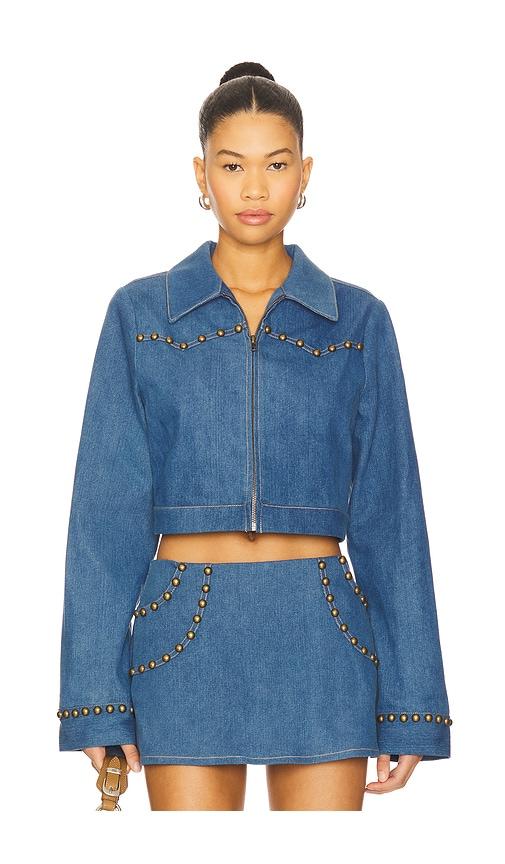 lovers and friends palmer jacket in blue.