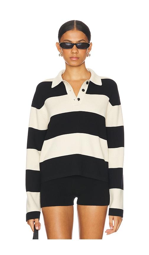 lovers and friends parvati stripe sweater in black.