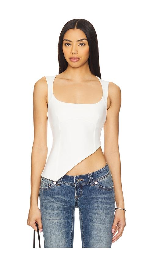 lovers and friends penn top in white.