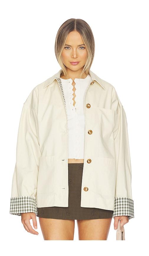 lovers and friends sara jacket in beige.