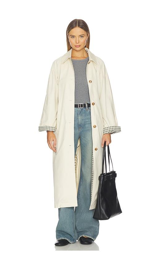 lovers and friends sara trench coat in beige.