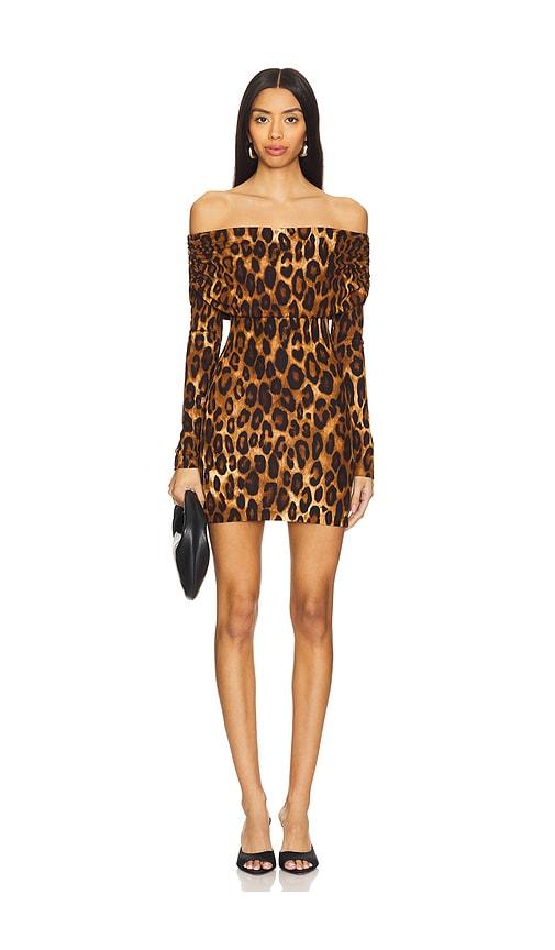 lovers and friends sarah mini dress in brown.