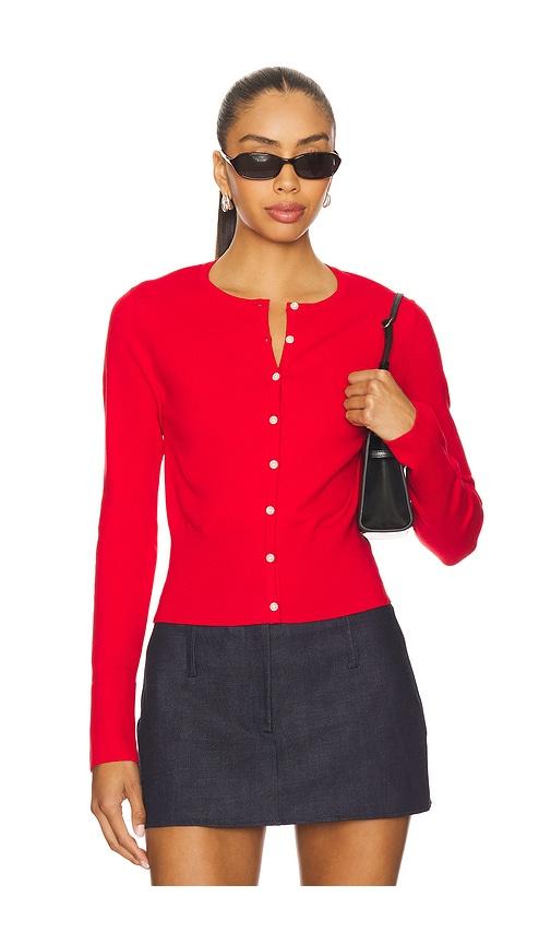 lovers and friends scarlett cardigan in red.