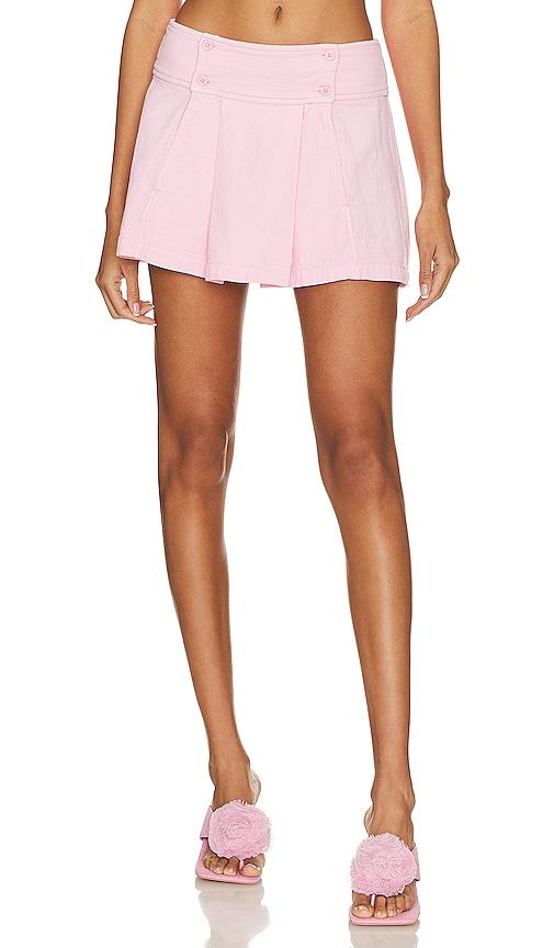 lovers and friends sean mini skirt in pink.
