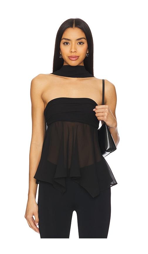 lovers and friends sierra top in black.