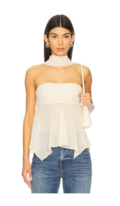 lovers and friends sierra top in cream.