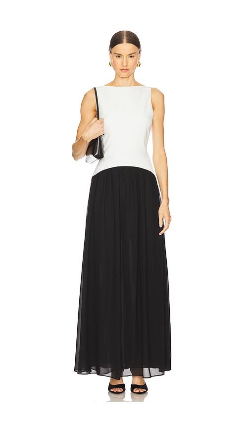 lovers and friends suki maxi dress in white,black.
