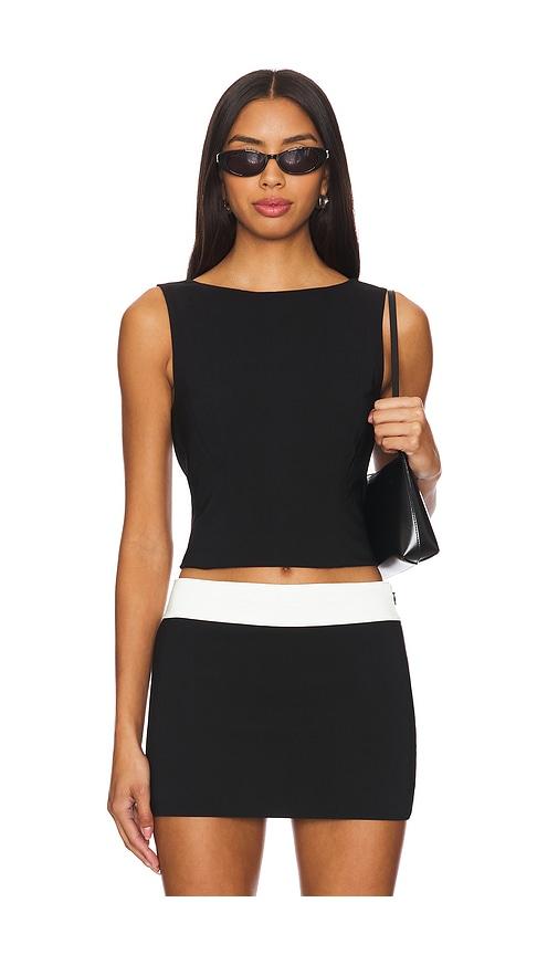 lovers and friends sutton top in black.