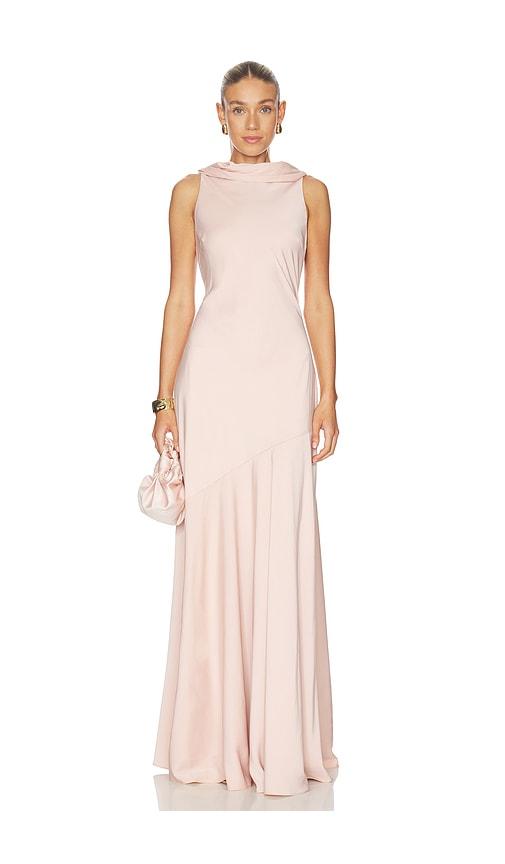 lovers and friends sydney gown in blush.
