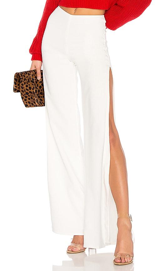 lovers and friends take it higher pant in ivory.