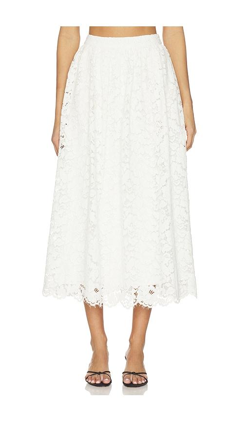 lovers and friends teagan skirt in white.