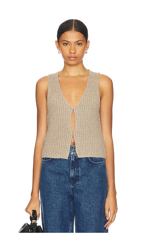 lovers and friends timo vest in taupe.