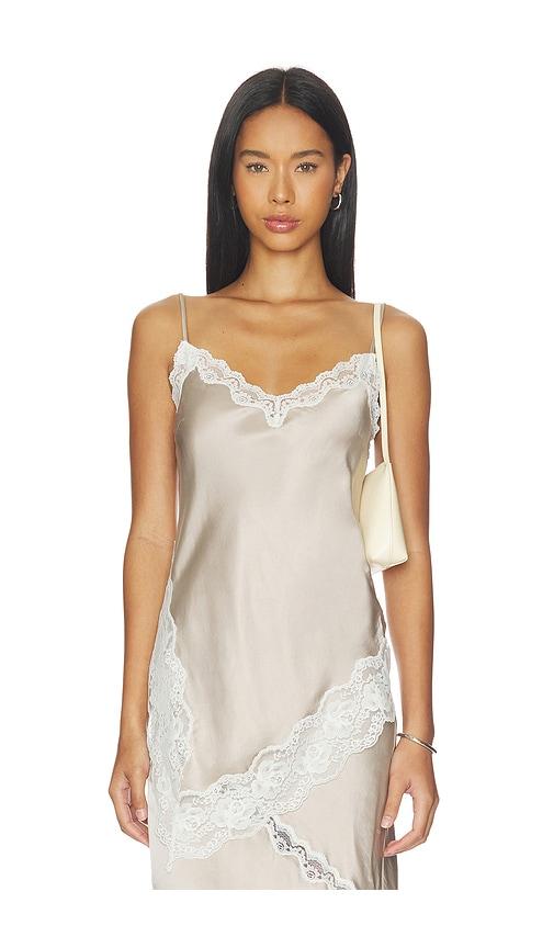 lovers and friends vallin top in taupe.