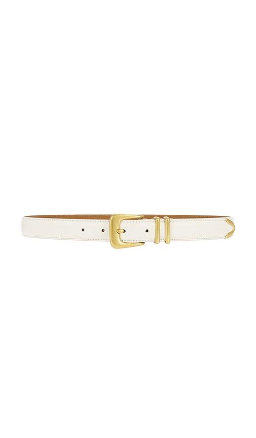 lovers and friends western denim belt in cream.
