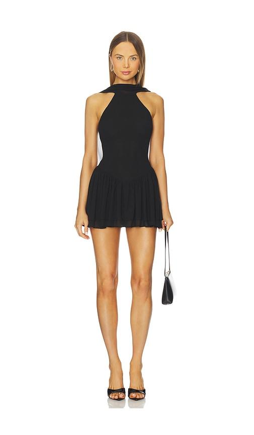 lovers and friends willow mini dress in black.