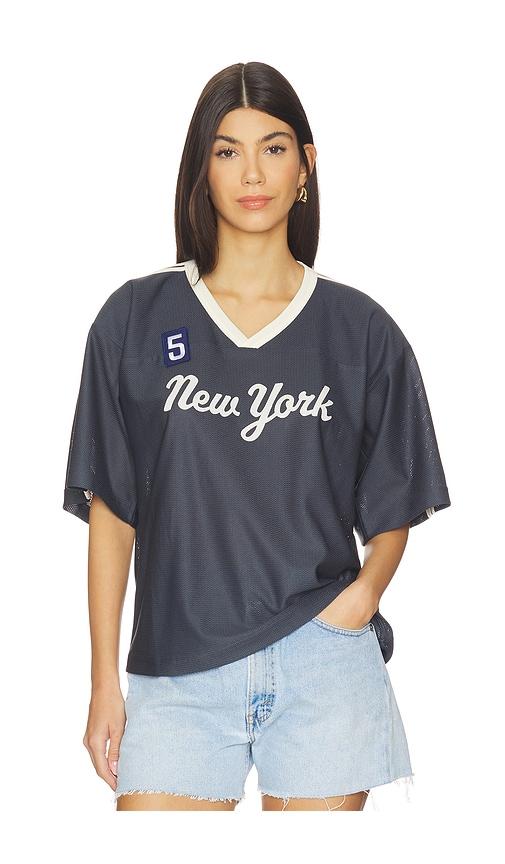 lovers and friends wyatt jersey top in navy.