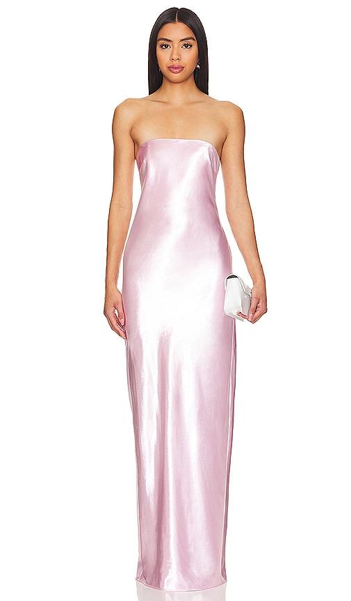 lovers and friends x anja dujakoviä carolyn maxi dress in pink.