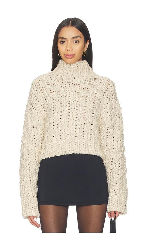 lovers and friends x bridget jolene knit sweater in cream.