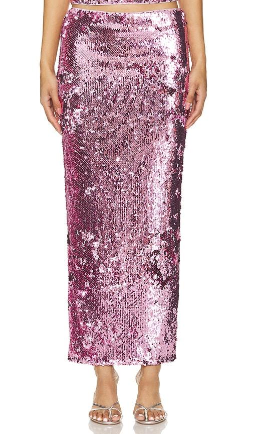 lovers and friends x bridget lilium skirt in pink.