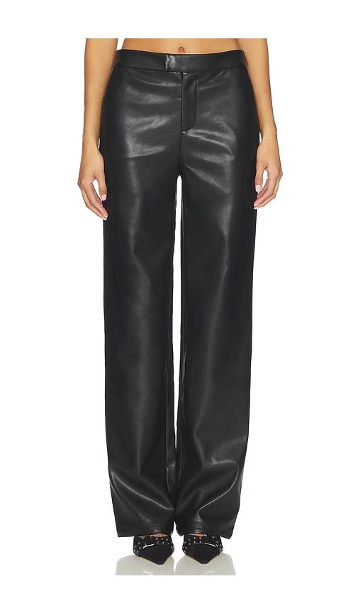 lovers and friends x emma leger greta faux leather pants in black.